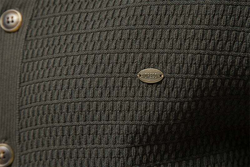 Strickjacke mit Knöpfen | Warme Winterweste aus 100 % Baumwolle