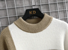 Farbpatch-Pullover | Karierter Strickpullover