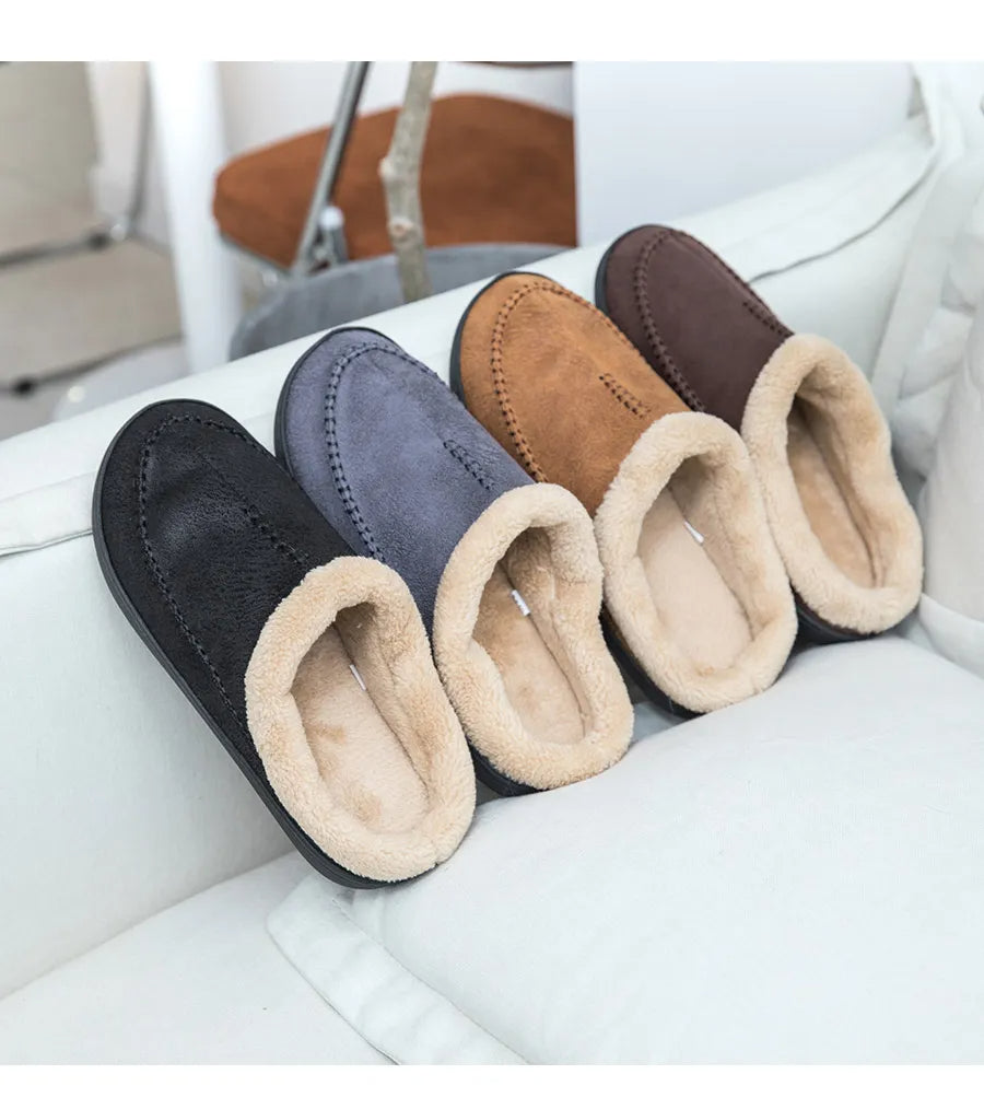 Wildleder-Slipper | Ultra bequeme Hausschuhe