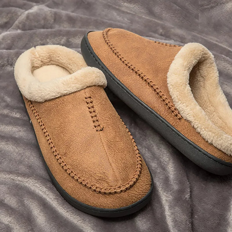 Wildleder-Slipper | Ultra bequeme Hausschuhe