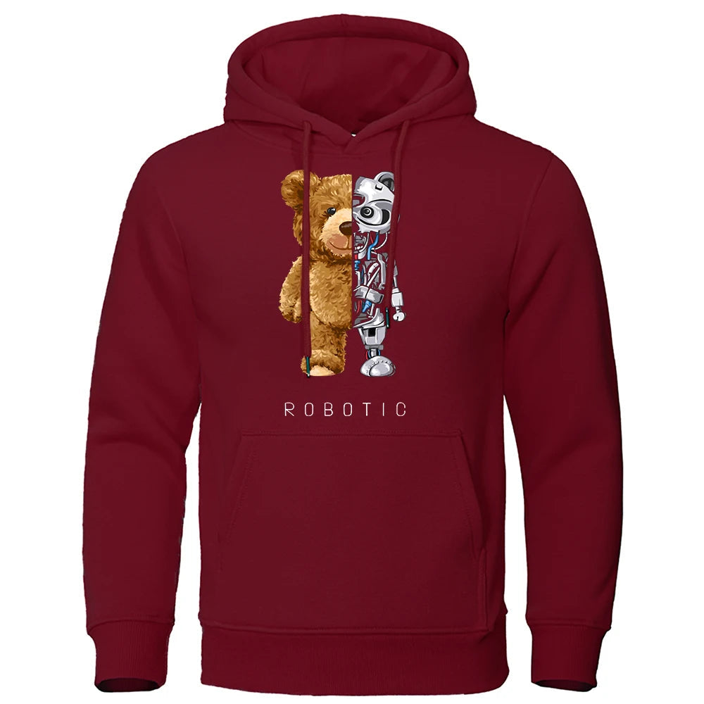 Robo Bear Kapuzenpullover | Teddy Tech-Sweatshirt