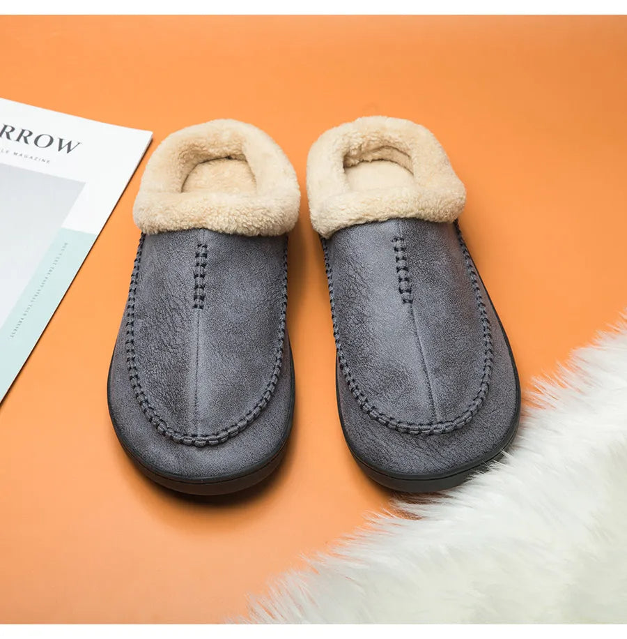 Wildleder-Slipper | Ultra bequeme Hausschuhe