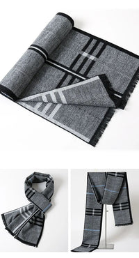 Luxury scarf | Warm cashmere scarf with diamond pattern