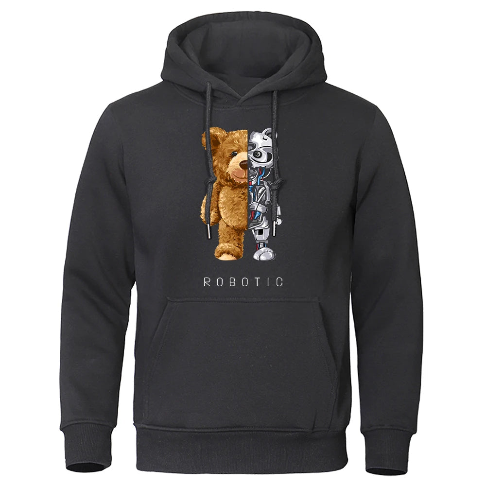 Robo Bear Kapuzenpullover | Teddy Tech-Sweatshirt