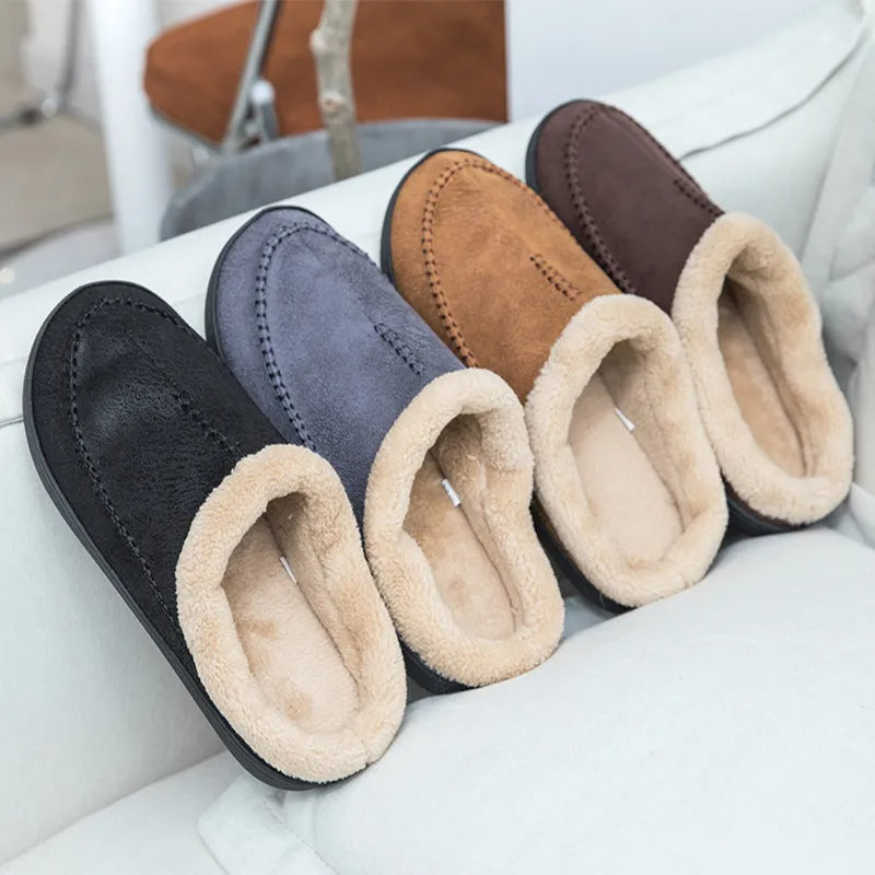 Wildleder-Slipper | Ultra bequeme Hausschuhe