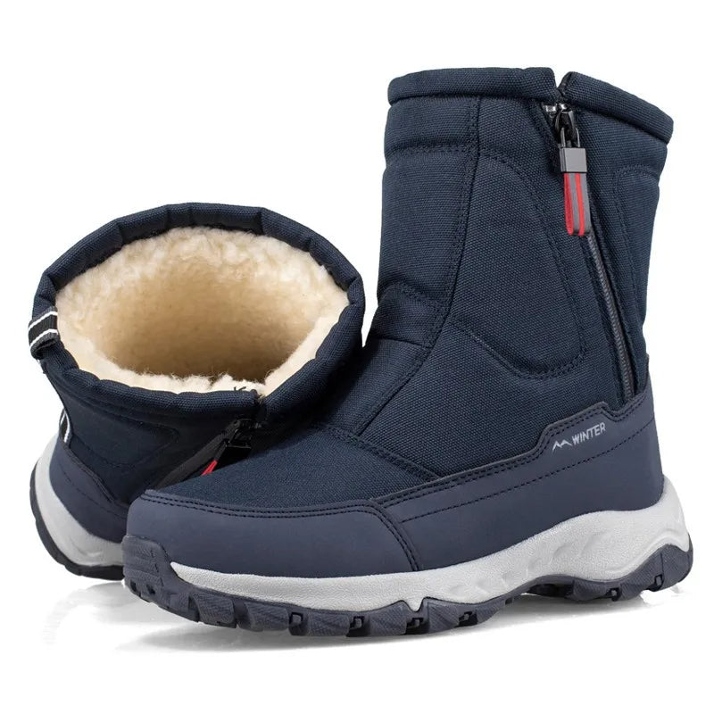 Halbhohe Schneestiefel | Warme Winterstiefel