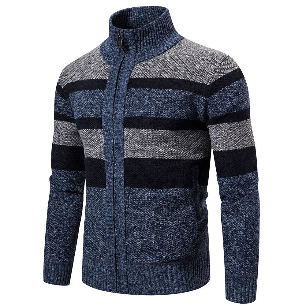 Nolan Winterweste | Gestreifter Slim-Fit-Cardigan