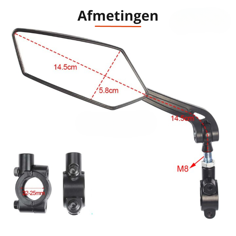 FlexiView | Der unverzichtbare (Moped-)Fahrradspiegel für sicheres Fahren