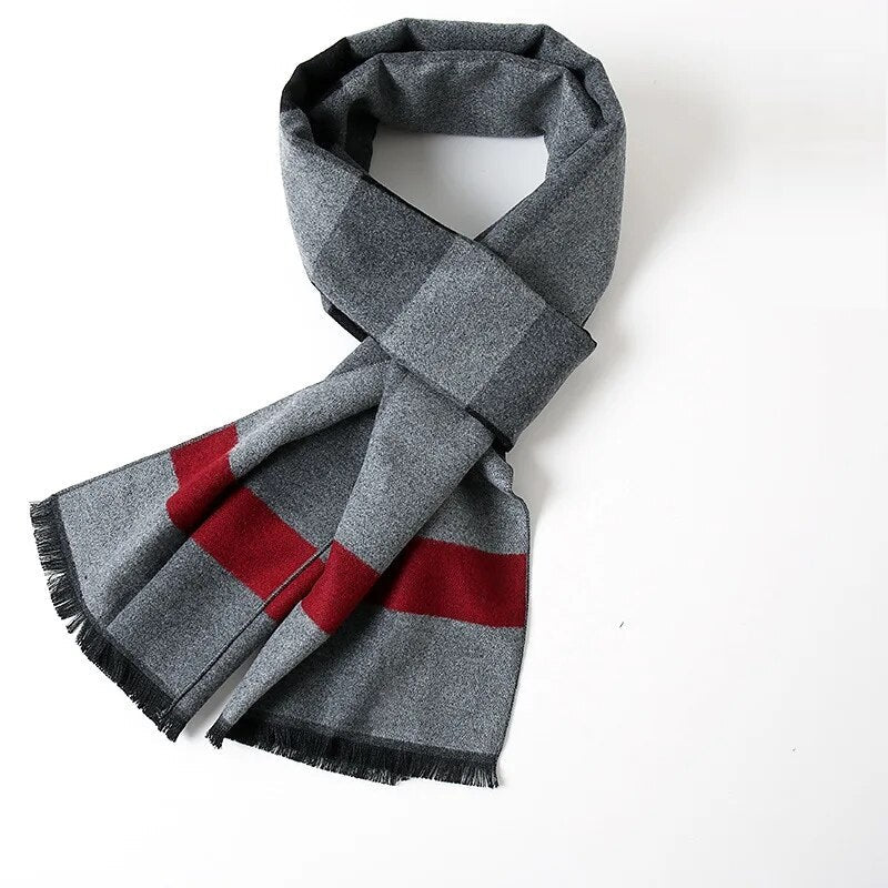 Luxury scarf | Warm cashmere scarf with diamond pattern
