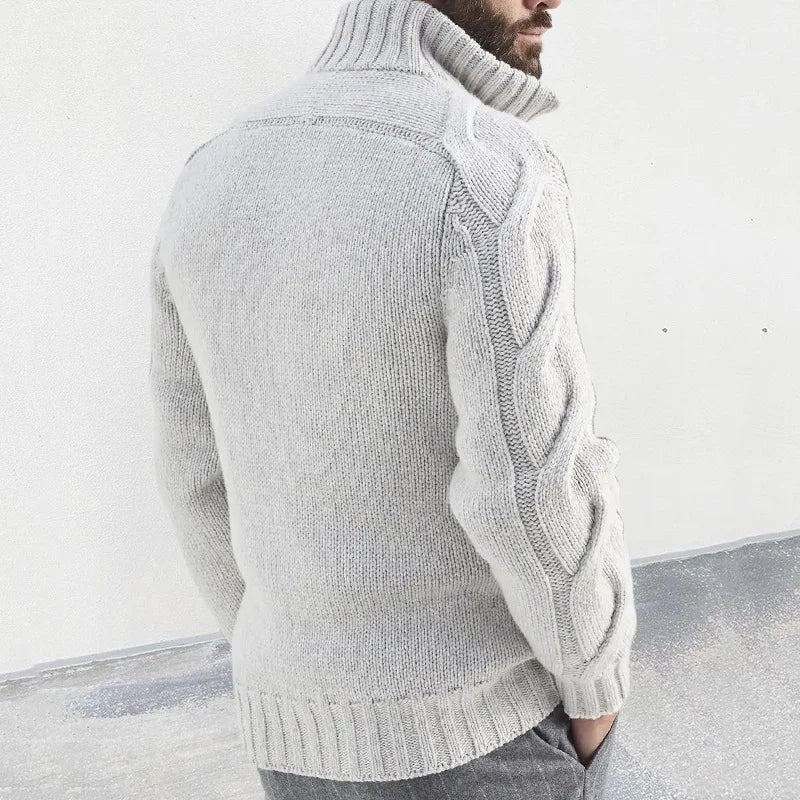 Sven Weste | Strickjacke mit hohem Kragen und Reißverschluss