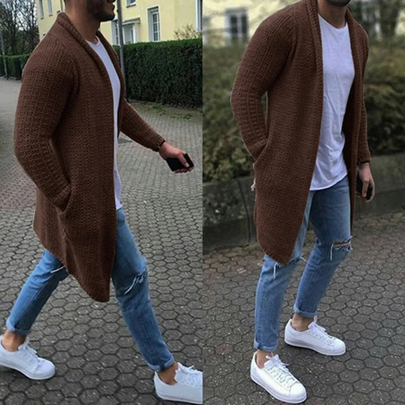 SlimFashion Weste | Winterwarme lange Strickjacke