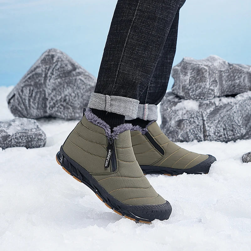 Trockene Stiefel | Wasserdichte knöchellange Schneestiefel