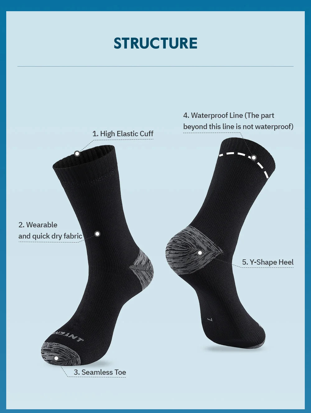 Aqua Guard Socken | Wasserdichte Socken für alle Ihre Outdoor-Abenteuer