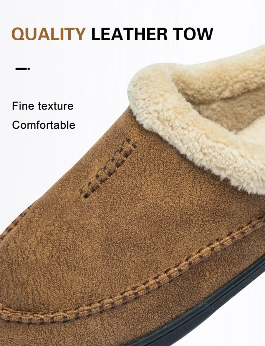 Wildleder-Slipper | Ultra bequeme Hausschuhe