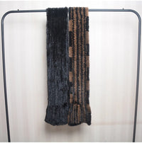 Strickschal | Warmer und stilvoller Nerzpelzschal