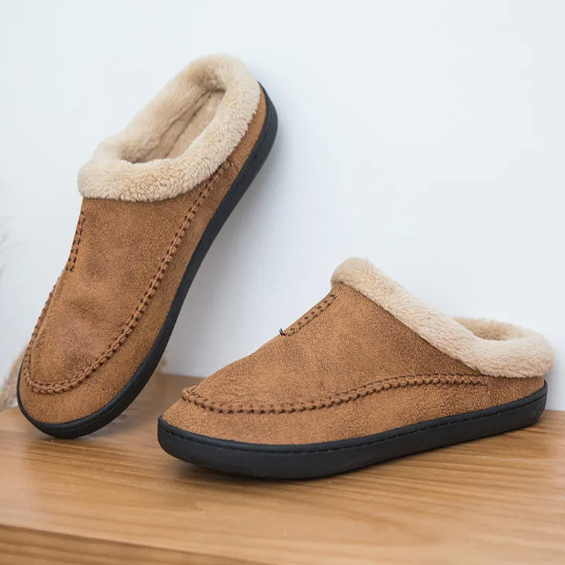 Wildleder-Slipper | Ultra bequeme Hausschuhe