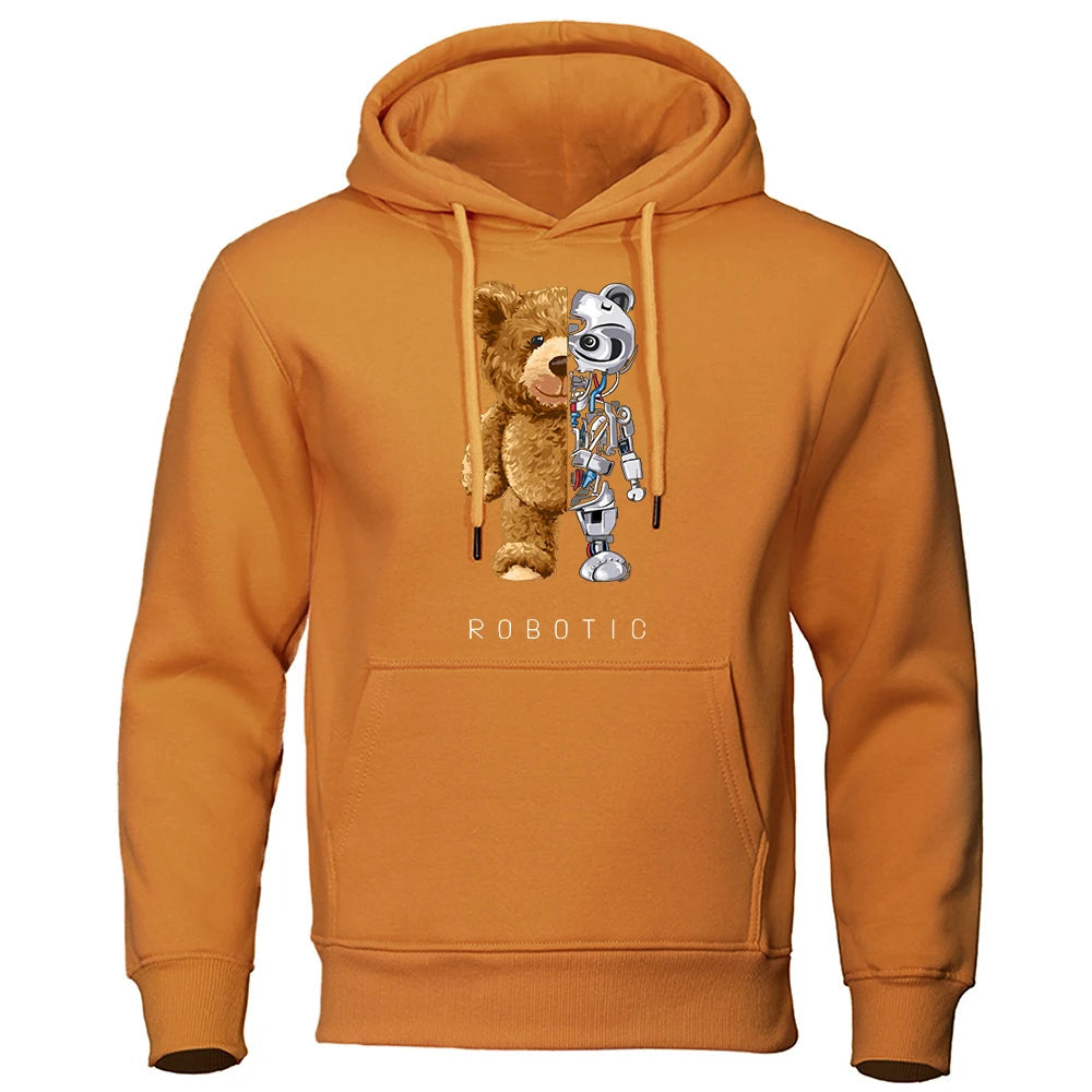 Robo Bear Kapuzenpullover | Teddy Tech-Sweatshirt