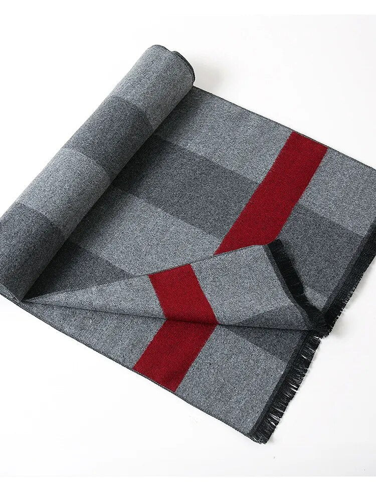 Luxury scarf | Warm cashmere scarf with diamond pattern