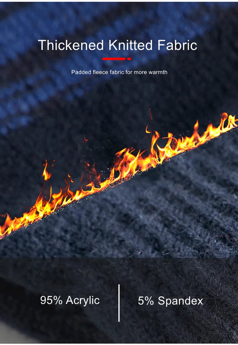 dicke Outdoor-Handschuhe | Gestrickte Touchscreen-Handschuhe