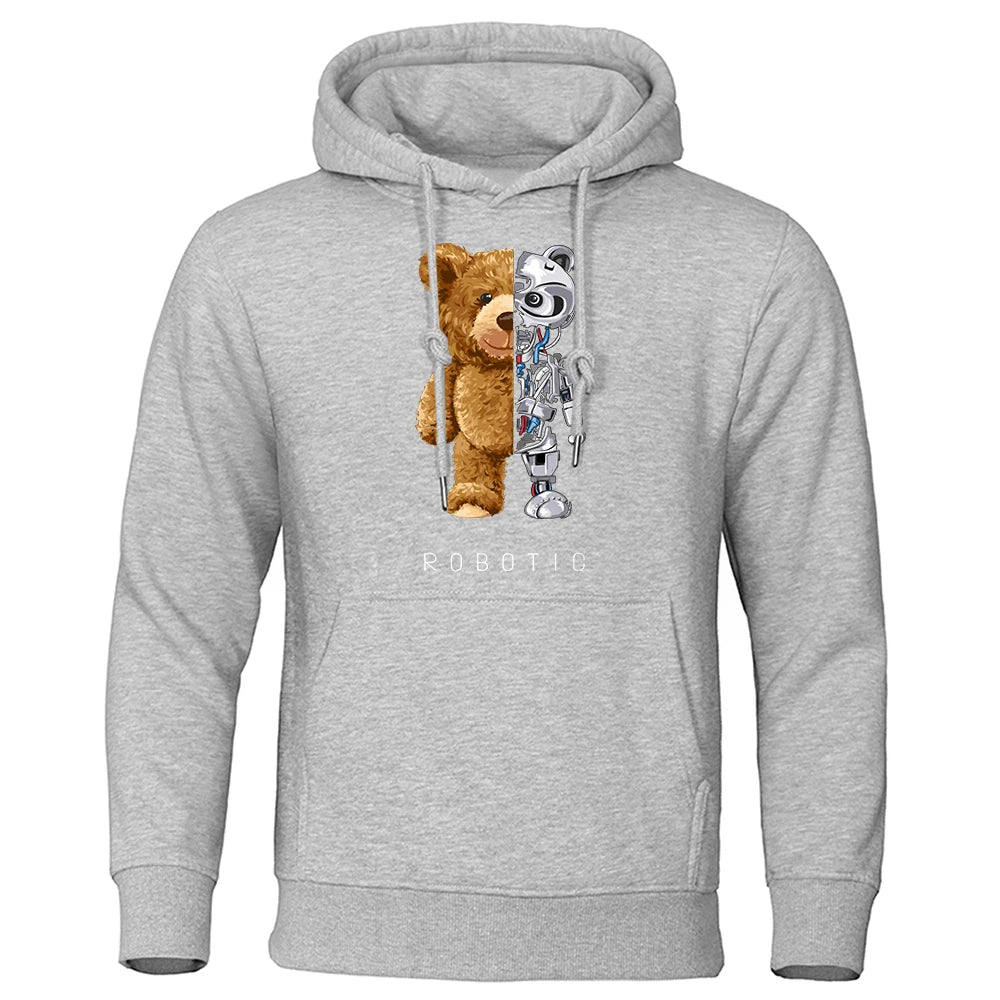 Robo Bear Kapuzenpullover | Teddy Tech-Sweatshirt