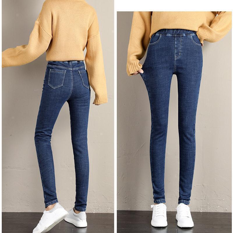 Denim-Leggings mit Fleece-Futter - Fiadora