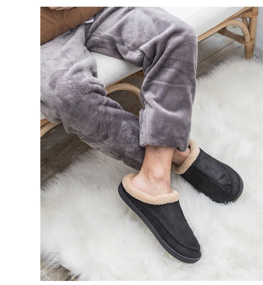 Wildleder-Slipper | Ultra bequeme Hausschuhe