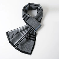 Luxury scarf | Warm cashmere scarf with diamond pattern