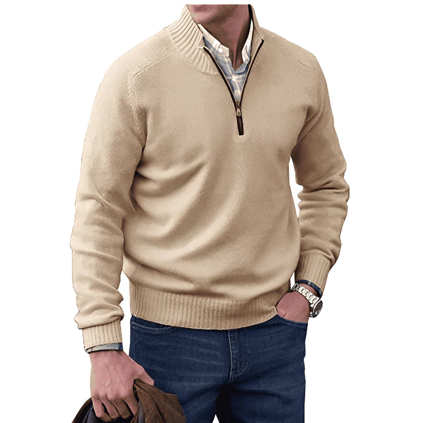 Dewitt Eleganz Pullover | Kaschmirkomfort mit Reißverschluss