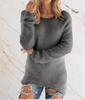 Divisha - Schlichter gut sitzender langer Semi Fury Pullover