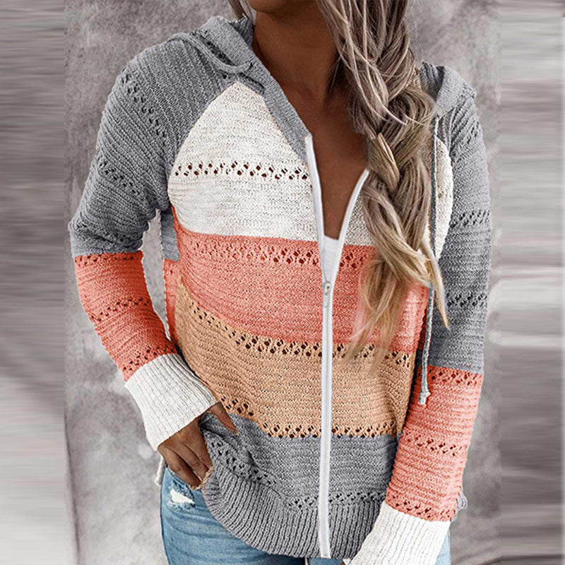 Kapuzenstrickjacke