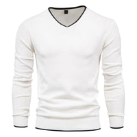 Herrenpullover | Slim-Fit-Pullover mit V-Ausschnitt