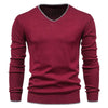 Herrenpullover | Slim-Fit-Pullover mit V-Ausschnitt