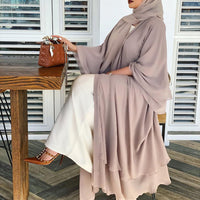 Offene Amina Abaya mit Hijab | Eine schöne und luftige Abaya