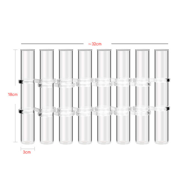 Rosenthal Glow | Glas Vase Tube Set Hängende Blumenhalter