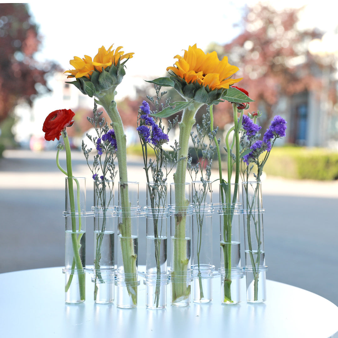 Rosenthal Glow | Glas Vase Tube Set Hängende Blumenhalter