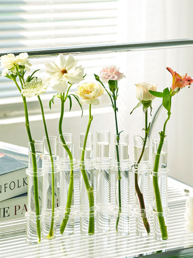 Rosenthal Glow | Glas Vase Tube Set Hängende Blumenhalter