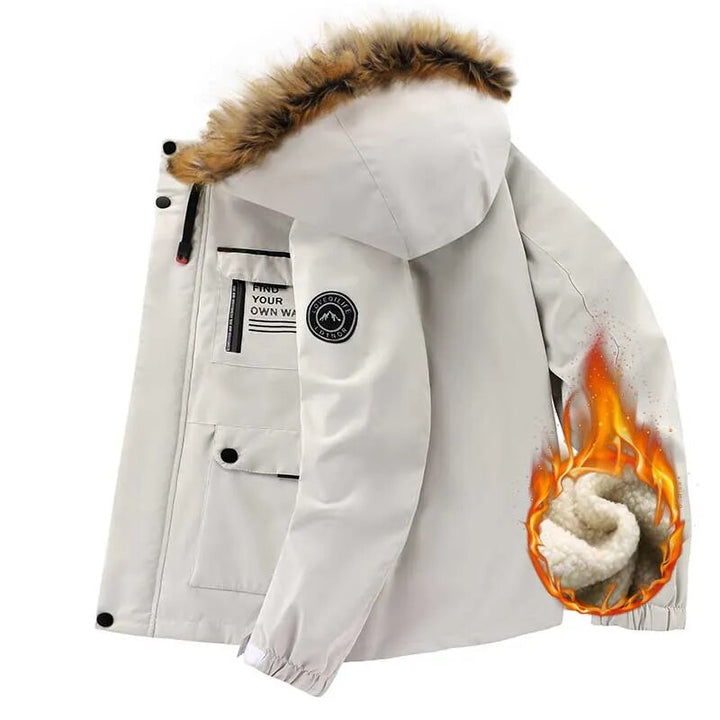Winterparka mit Fleecefutter | Winddichte Jacke mit Kapuze