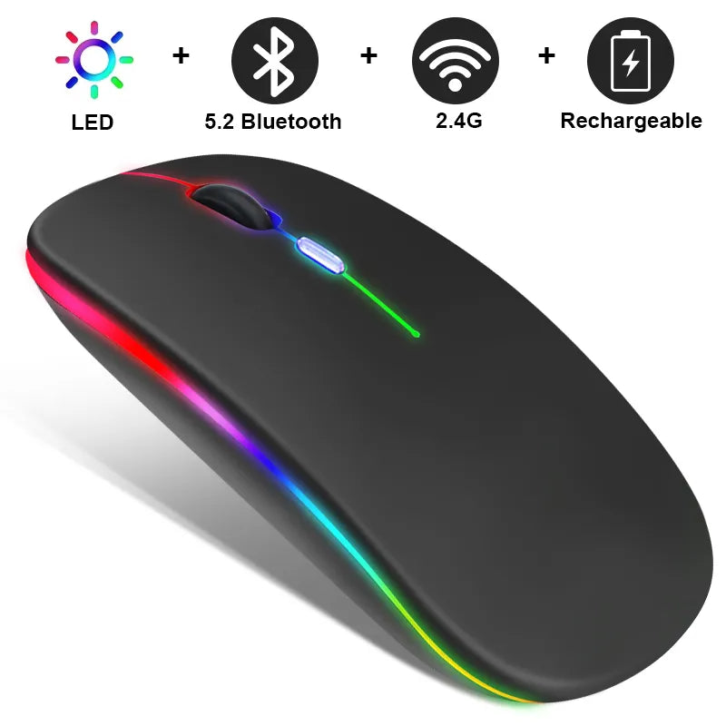 Kabellose LED-Maus | Wiederaufladbare Bluetooth-Maus