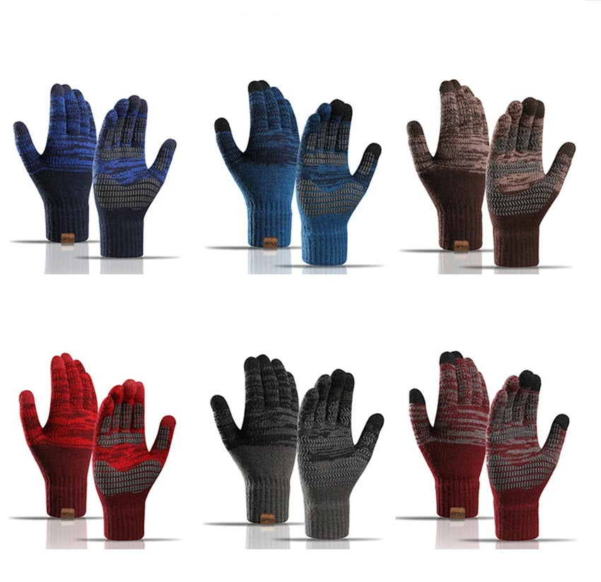 dicke Outdoor-Handschuhe | Gestrickte Touchscreen-Handschuhe