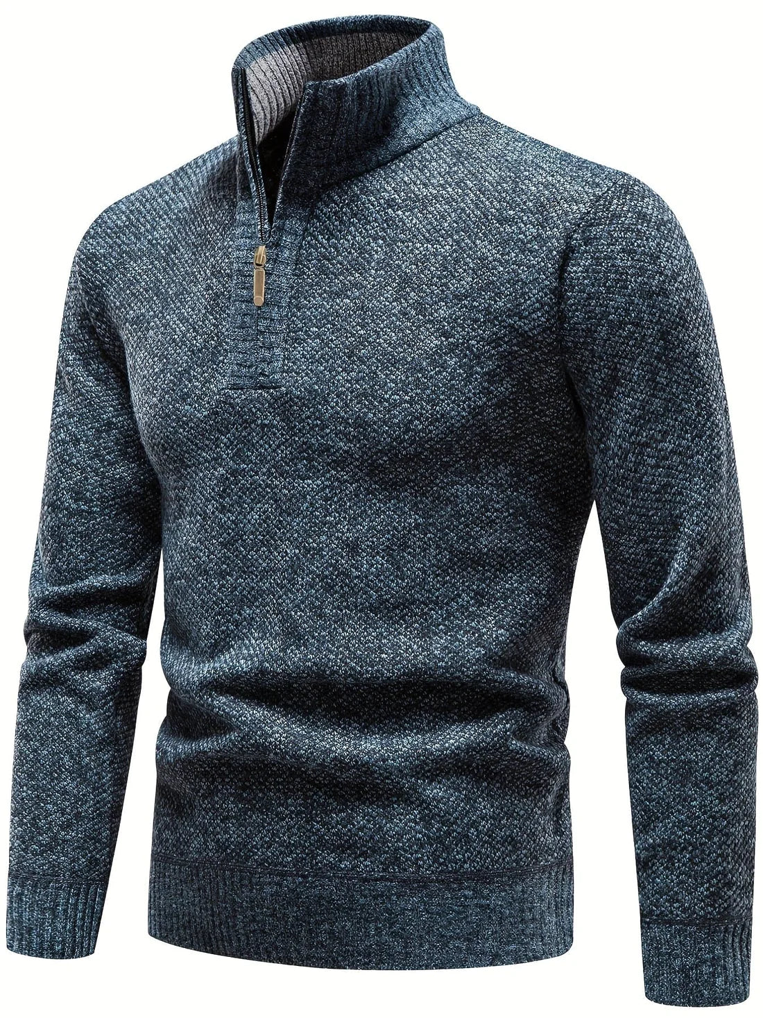 Thermopullover | Warmer Pullover mit halbem Reißverschluss