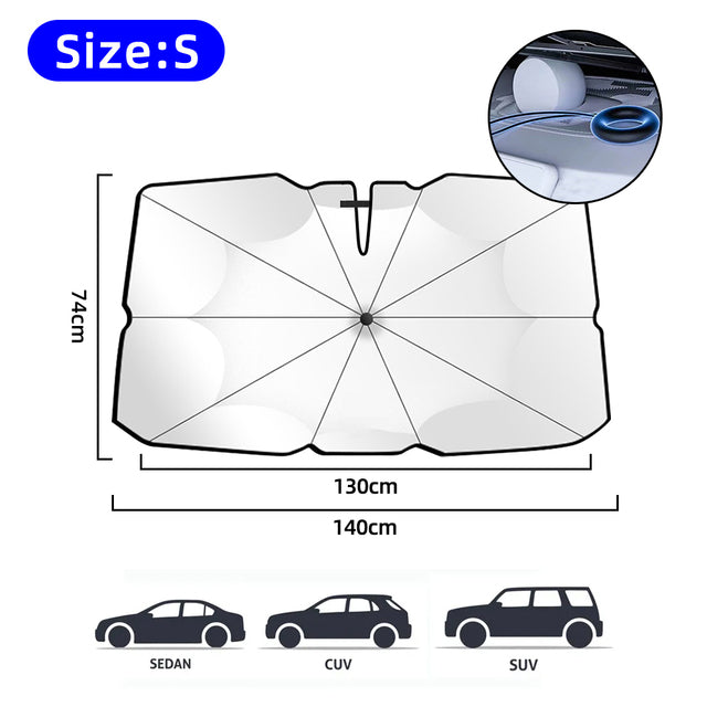 Walser | Faltbare Auto Windschutzscheibe Sonnenschirm Vorne
