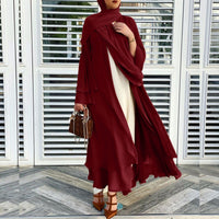 Offene Amina Abaya mit Hijab | Eine schöne und luftige Abaya