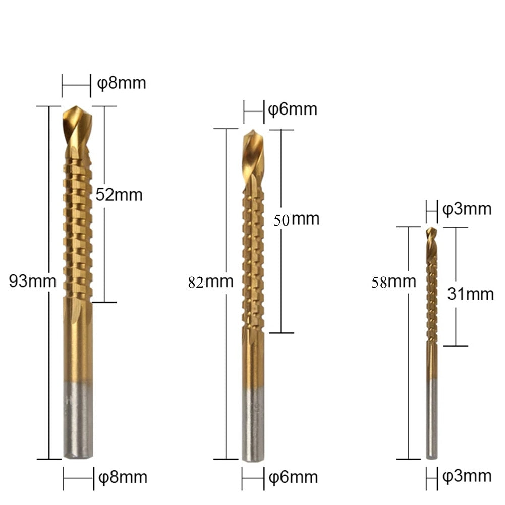 6-teiliges Titanbohrer-Set | Zum präzisen Bohren durch Metall, Holz und andere Materialien