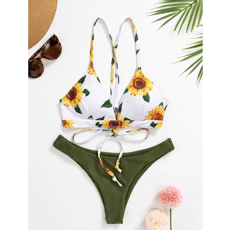 Zinda Sonnenblumen-Bikini | Ein fröhlicher und stylisher Bikini