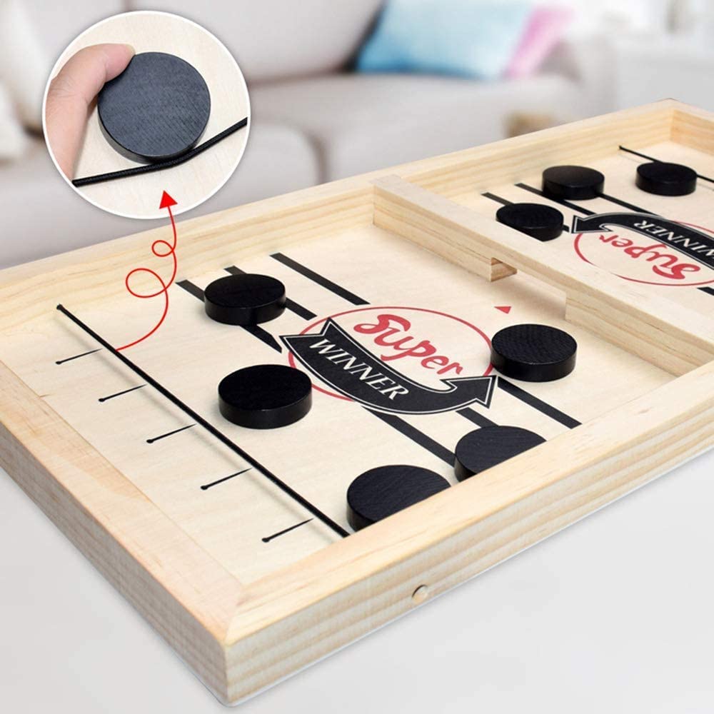 Tischhockeyspiel aus Holz | Das Vater-Sohn-Spiel