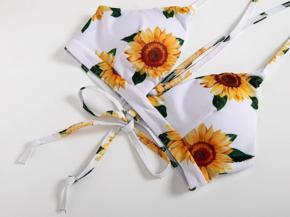 Zinda Sonnenblumen-Bikini | Ein fröhlicher und stylisher Bikini