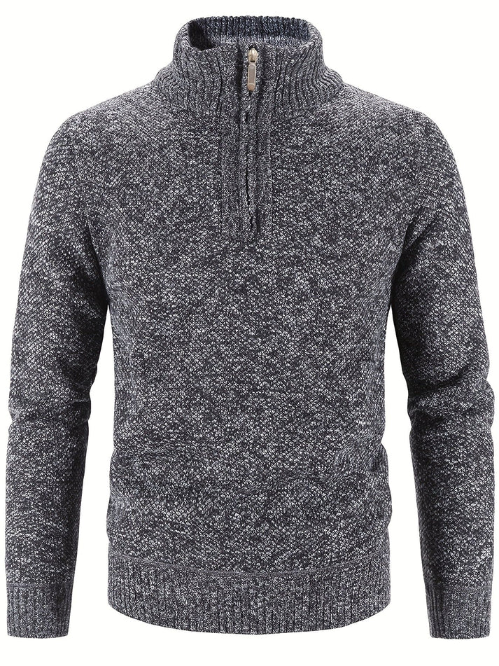 Thermopullover | Warmer Pullover mit halbem Reißverschluss