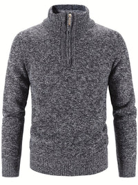 Thermopullover | Warmer Pullover mit halbem Reißverschluss