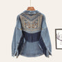 HardJacket I Jeans Jacken mit Blumendruck für Frauen