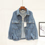 HardJacket I Jeans Jacken mit Blumendruck für Frauen